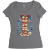 crazy totem Women's Triblend Scoop T-shirt