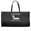 caution men at work Weekender Totes
