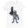 time traveling cyborg Ladies Fitted T-Shirt