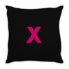 pink x Throw Pillow