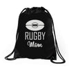rugby mom Drawstring Bags