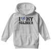 i love my soldier navy camouflage Youth Hoodie