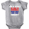 on a scale of one to america how free are you tonight Baby Bodysuit