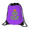 keep calm candy Drawstring Bags