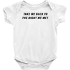 Take Me Back To The Night We Met Baby Bodysuit