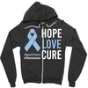hope love cure stomach cancer awareness Zipper Hoodie