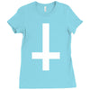 wasted youth inverted cross indie geek swag funny Ladies Fitted T-Shirt