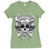 skull viking Ladies Fitted T-Shirt