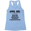 April Girl Hated By Many Racerback Tank