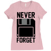 never forget floppy disk Ladies Fitted T-Shirt
