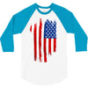 sa distress flag cool american 3/4 Sleeve Shirt