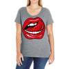 sexy lips Ladies Curvy T-Shirt