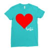 Besties Heart Family Matching Ladies Fitted T-Shirt
