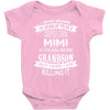 Super Cool Mimi Of A Freaking Awesome Grandson Baby Onesie