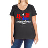 happy independence day the united states Ladies Curvy T-Shirt