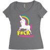 gay pride f#ck younicorn funny rude unicorn Women's Triblend Scoop T-shirt