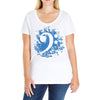 bass clef in blue Ladies Curvy T-Shirt