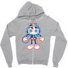 skull bolt Zipper Hoodie