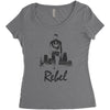 rebel   blackout Women's Triblend Scoop T-shirt