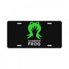 the green frog License Plate