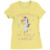 Unicorns are born in March Ladies Fitted T-Shirt