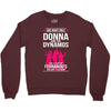 Donna And Dynamos White Letter Crewneck Sweatshirt