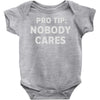 nobody cares Baby Onesie