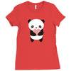 Hawaii Panda Love Ladies Fitted T-Shirt