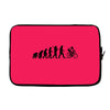 evolution of a cyclist mens black or blue cycling t shirt bike Laptop sleeve