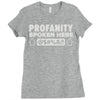 profanity spoken here Ladies Fitted T-Shirt