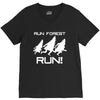 run forest run white color V-Neck Tee