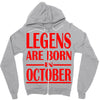legends are born in october vintage Zipper Hoodie