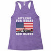 Lets Pray For Vegas, God Bless Racerback Tank
