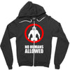 no humans allowed district 9 Zipper Hoodie