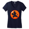 Kid Goku Kamehameha 4 Star Women's V-Neck T-Shirt