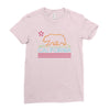 neon sign california republic flag bear Ladies Fitted T-Shirt
