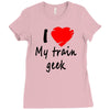 i love my train geek Ladies Fitted T-Shirt