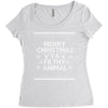 merry christmas ya filthy animal Women's Triblend Scoop T-shirt