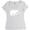 Bear Fishing Women's Triblend Scoop T-shirt