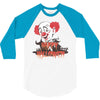 happy halloween clown 3/4 Sleeve Shirt
