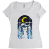 moon visitor Women's Triblend Scoop T-shirt