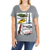 thunderbirds vehicles, ideal gift, birthday present Ladies Curvy T-Shirt