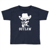 outlaw cow boy motor bike Toddler T-shirt