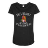 she's beauty she' grace t shirt chicken farm Maternity Scoop Neck T-shirt