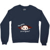 August Peeking Out Baby Boy in Spanish Crewneck Sweatshirt