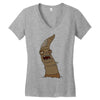 worm zombie Women's V-Neck T-Shirt