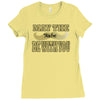 funny black mustache may the stache be with you Ladies Fitted T-Shirt