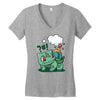 bombasaur Women's V-Neck T-Shirt