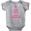 keep calm and drink champagne Baby Bodysuit