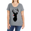 deer skull christmas Ladies Curvy T-Shirt
